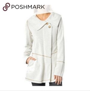 prAna women's light beige coat, wood blend.  Size medium